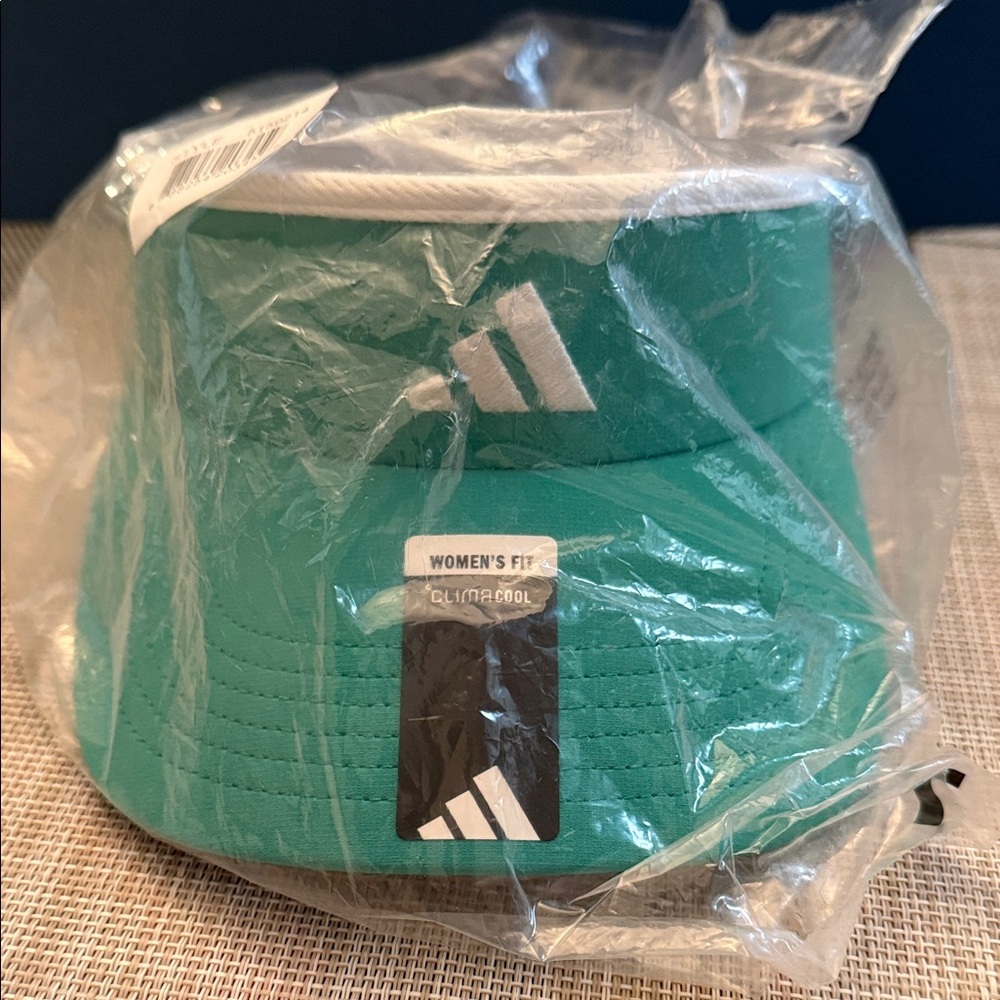 Adidas Women's Climacool visor in green.
